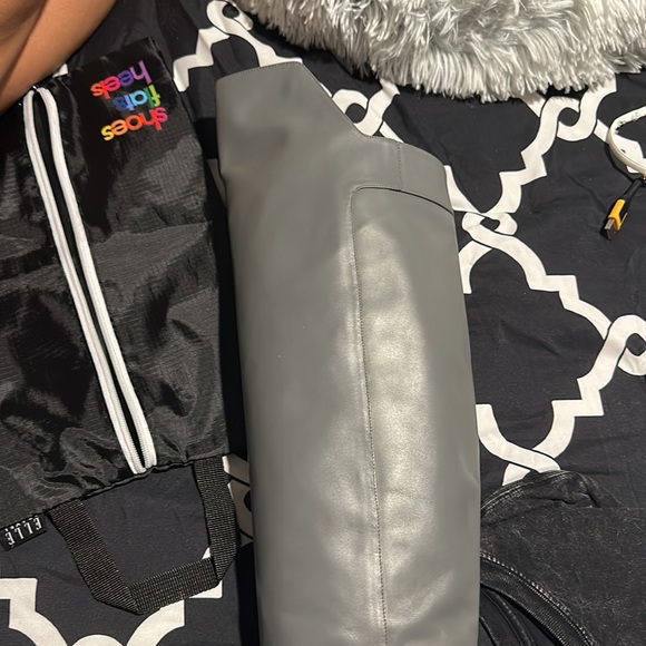 VINCE DEMPSEY charcoal over knee boots 9.5 - Picture 7 of 10